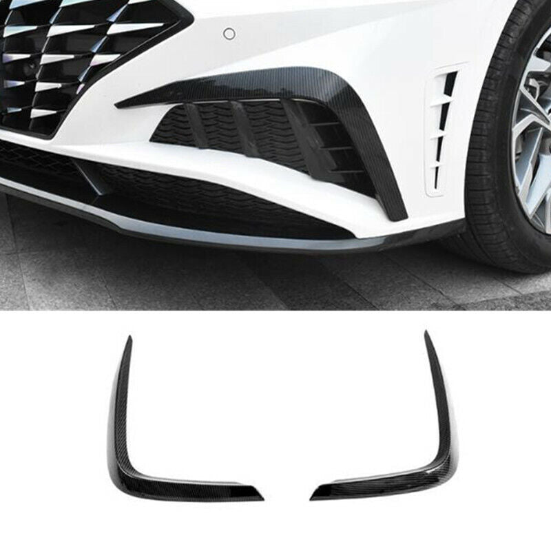 Carbon fiber front fog light bezel trim for the 2020 for Hyundai Sonata - 21