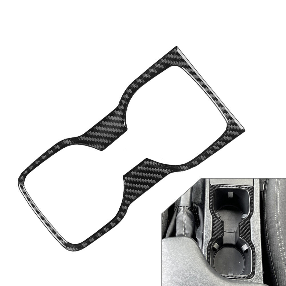 Carbon Fiber Center Water Cup Holder Cover Trim for Ford Ranger Sport 19-2022 19