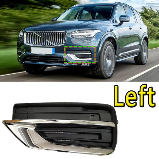 Left for Volvo XC90 2020 2021 Fog Lamp Grille ABS Front Bumper Fog Light Grille