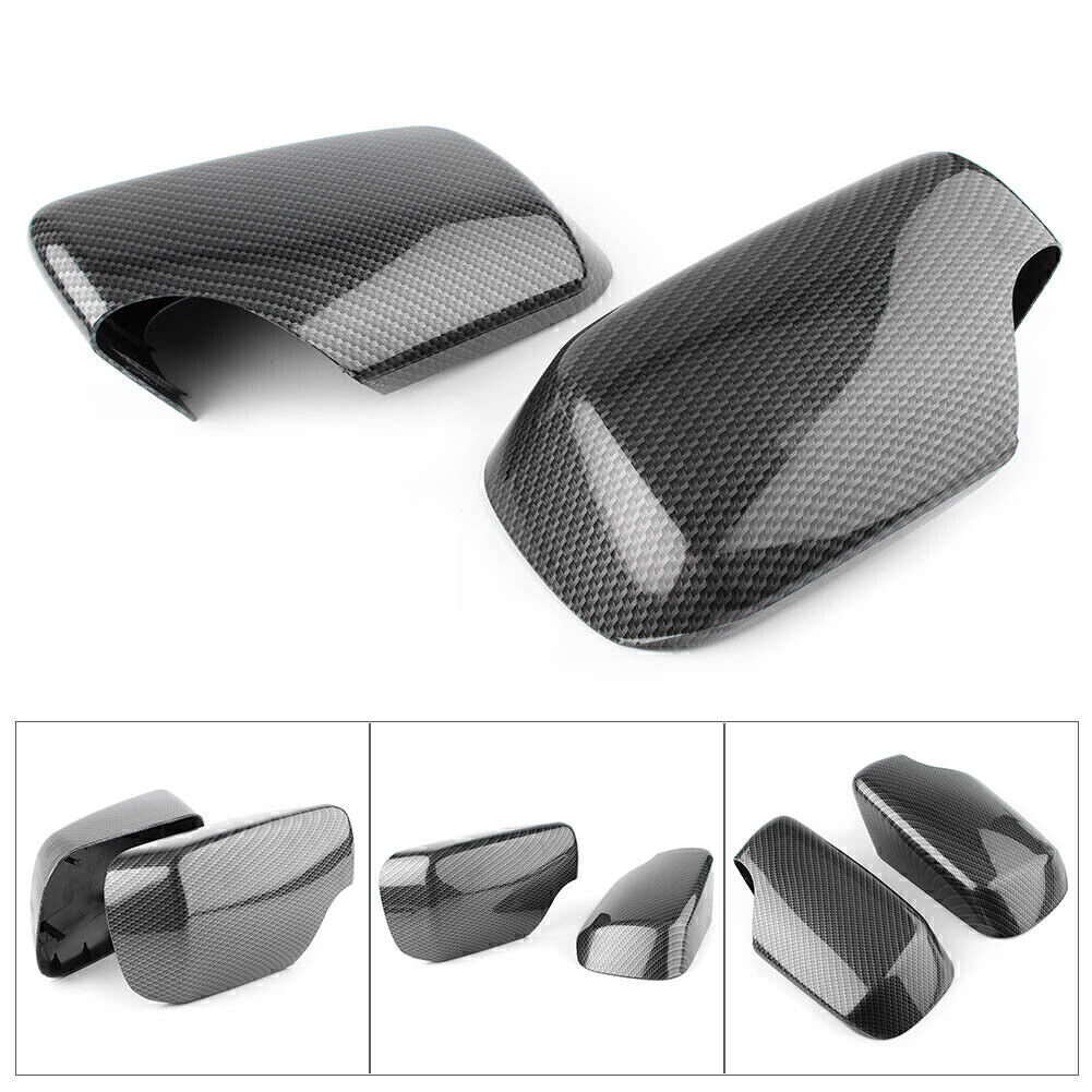 Fit for BMW E46 3 Series 1998-05 Carbon Fiber Black Rear View Side Mirror Cover Cap