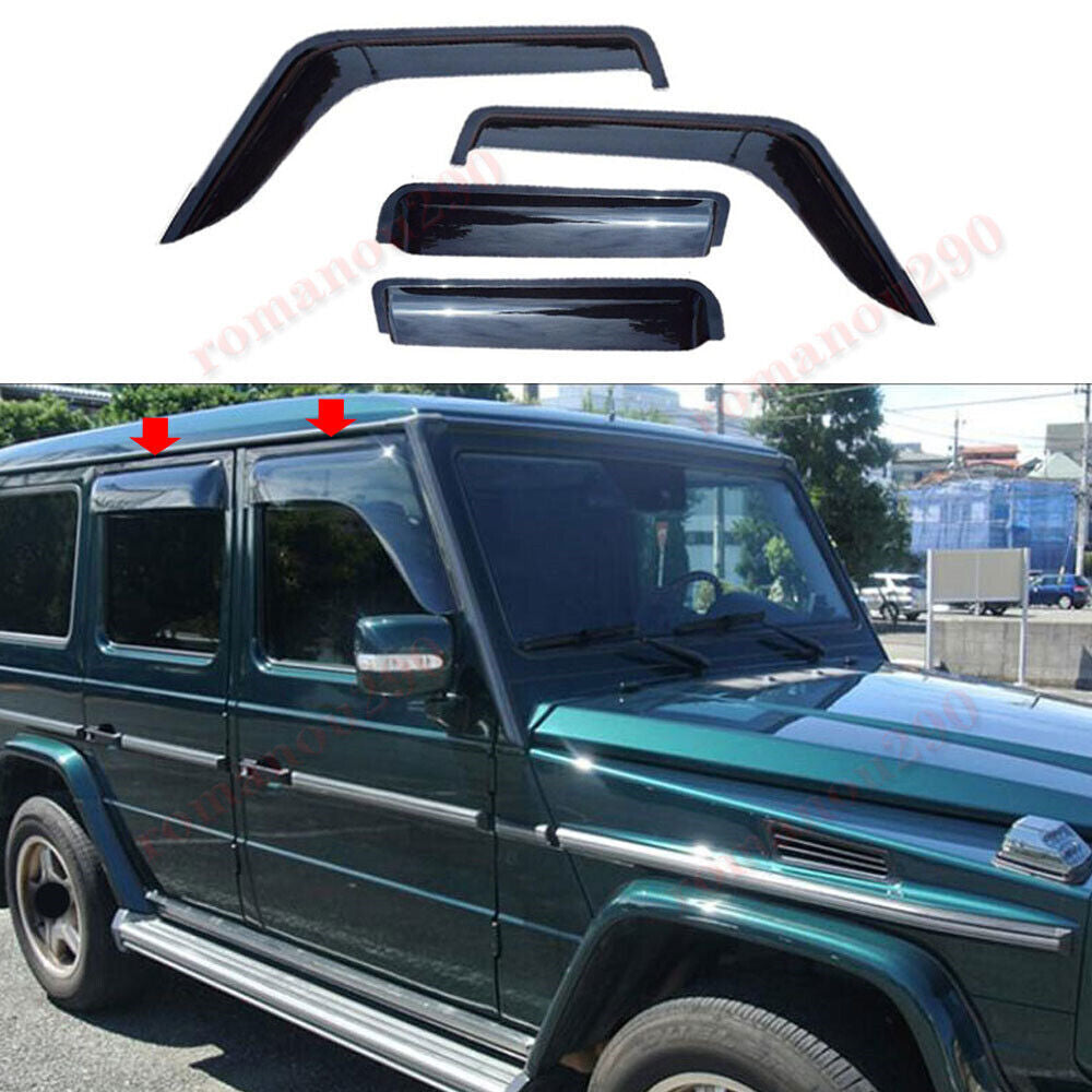 for Benz G-Class 2010-2018 Smoke Window Visors Sun Rain Guard Vent Deflectors