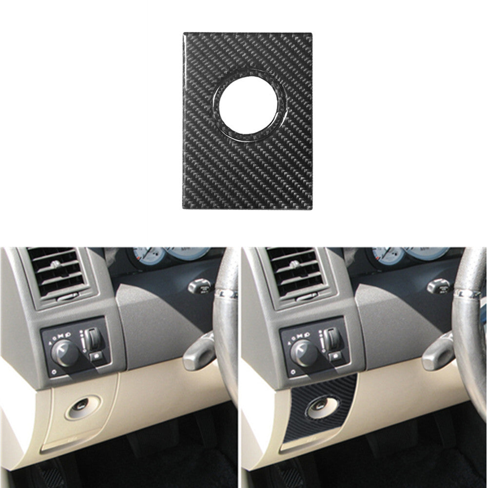 Carbon Fiber Trunk Release Surround Cover Trim for Chrysler 300 2005-2007