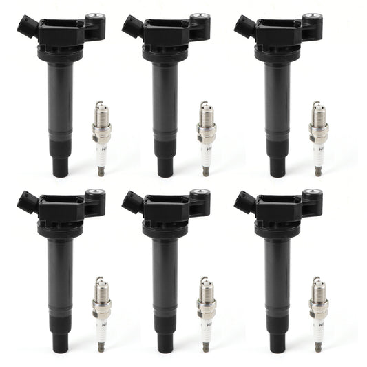 6PCS Ignition Coils + Spark Plugs for Toyota for Camry for Avalon for Sienna for Lexus UF267
