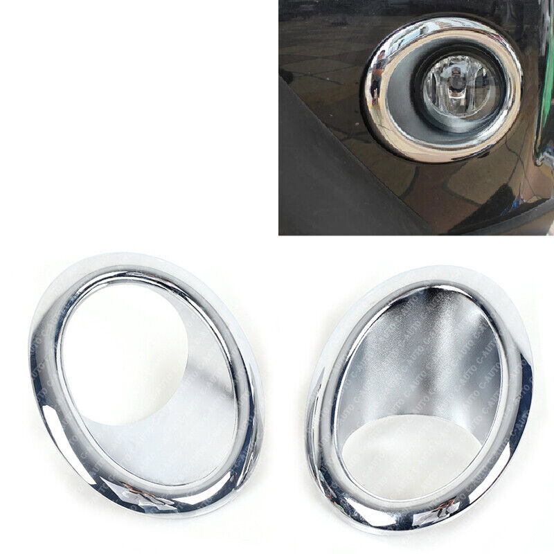 Pair Chrome Front Fog Light Cover Trim for NISSAN X-TRAIL T31 2011 2012