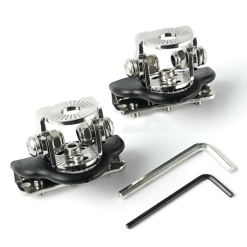 2x Car Stainless Steel Pillar Hood Led Work Light Bar Mount Bracket Clamp Holder