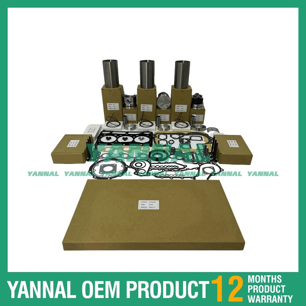new Kubota D1803 rebuild and overhaul kit with engine bearings and valves