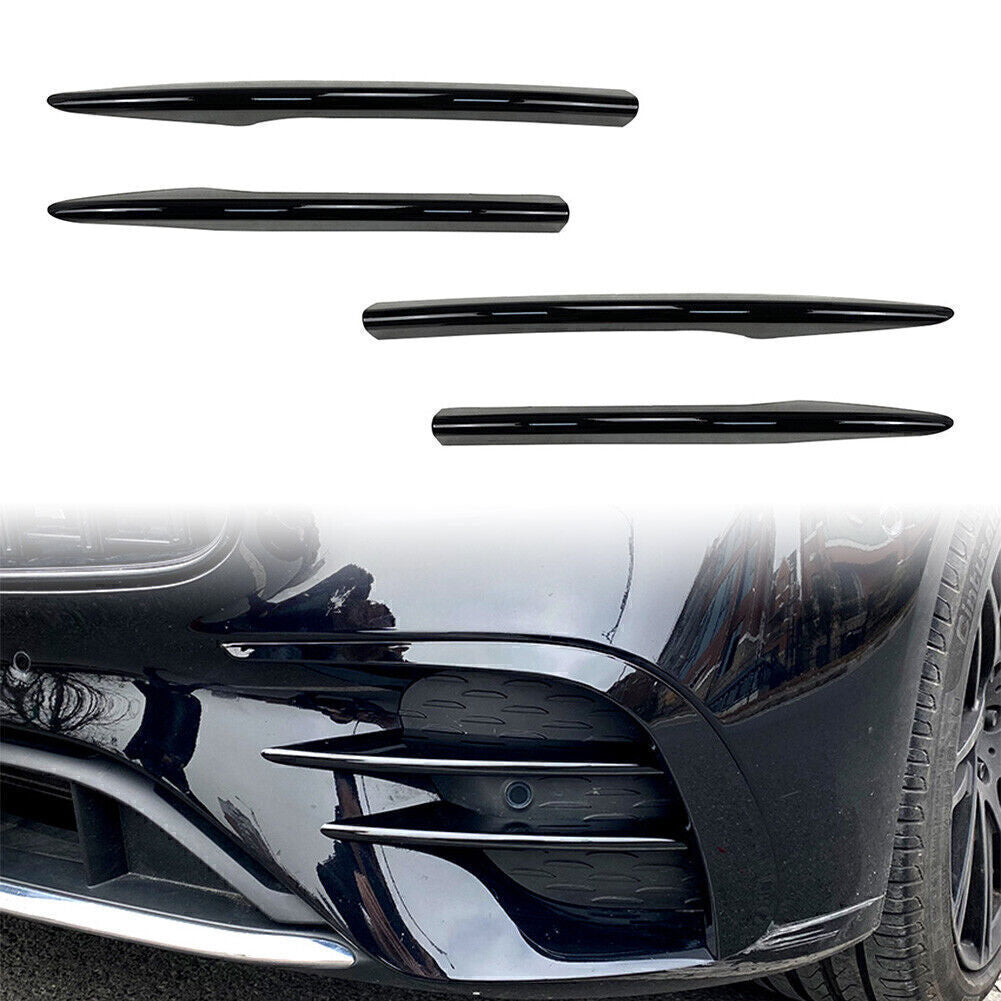 Front Fog Light Decorative Cover Trim Fit for Mercedes-Benz E Class W213 E260 Black