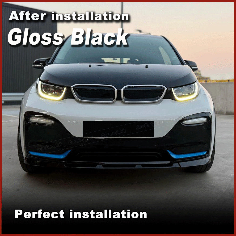 Fit for BMW i3 I3 Hatchback 2018-2020 Gloss Black Front Bumper Spoiler Chin Lip