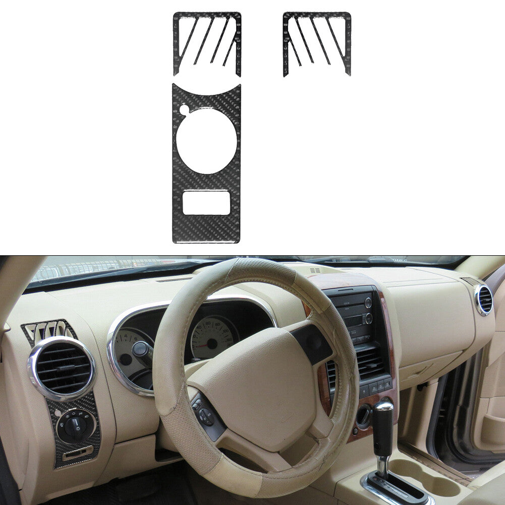 Carbon Fiber Driver Side Vent Outlet Cover Trim for Ford Explorer 2008-2010