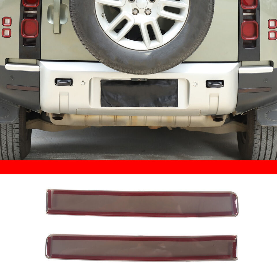 for Land Rover for Defender 2020-2023 Smoked Black ABS Rear Fog Light Lamp Trim Set