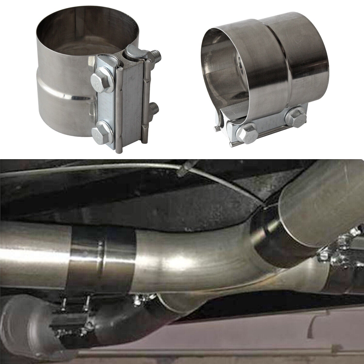 3 Inch Lap Joint Band Clamp Exhaust Muffler Clamp 3 Exhaust Pipe Clamp SS304
