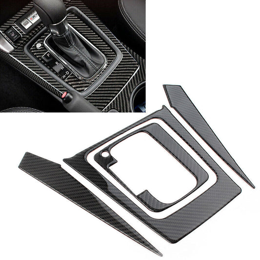 4x Front Gear Shift Cover Kit for Subaru Forester 2013-2018 2017 Carbon Fiber