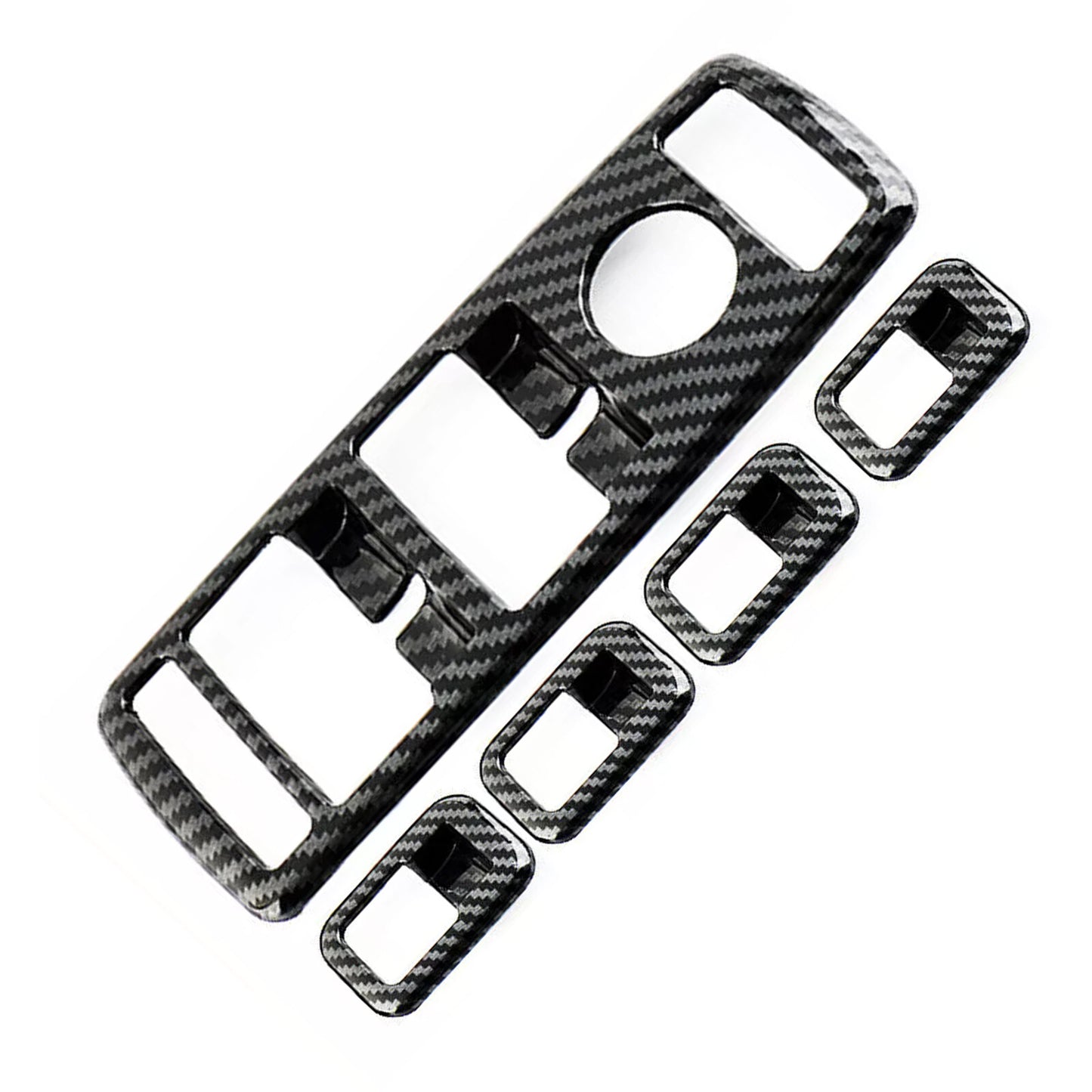 for Mercedes W166 W204 W212 W246 Carbon Fiber Window Switch Panel Cover Trimvx
