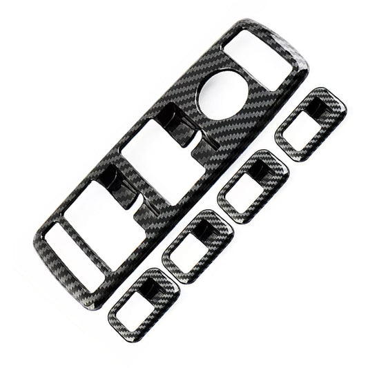for Mercedes W166 W204 W212 W246 Carbon Fiber Window Switch Panel Cover Trimvx