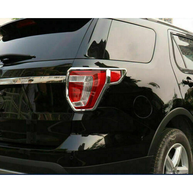 for Ford Explorer 2016-2019 Chrome Rear Tail Light Lamp frame Cover Trim Decor
