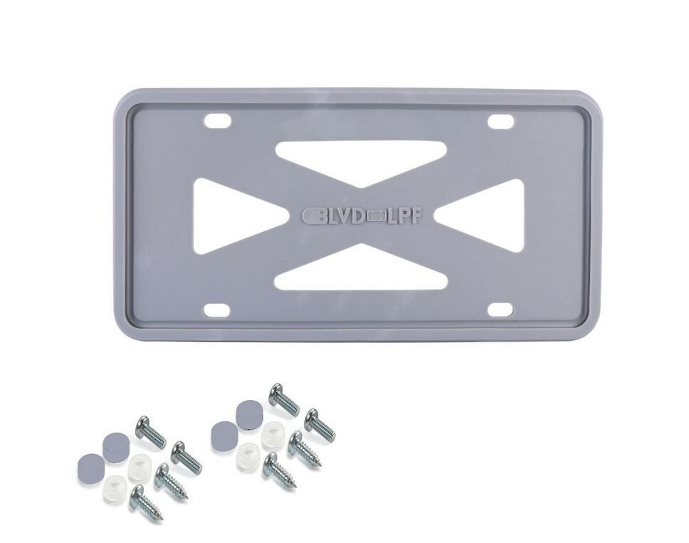 piece of car license plate frame cover cap, trunk gray silicone, suitable for VW .