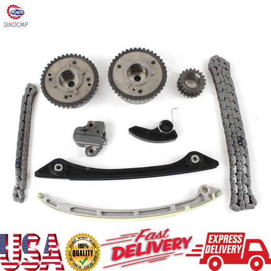 Timing Chain Kit 2 VVT Gear Oil Pump Chain Guide Gear Crank Sprocket for Evoque