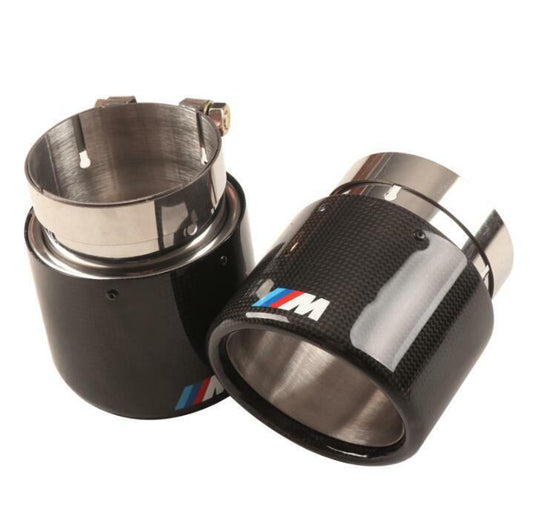 for BMW X1 2020-2022 F48 steel Carbon Fiber Rear Exhaust Muffler Tip Tail Pipe