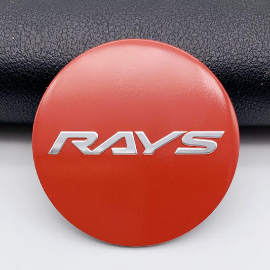 4-Piece Set of Light Red Edge Stickers, Wheel Center Stickers, and Rim Stickers for 49mm