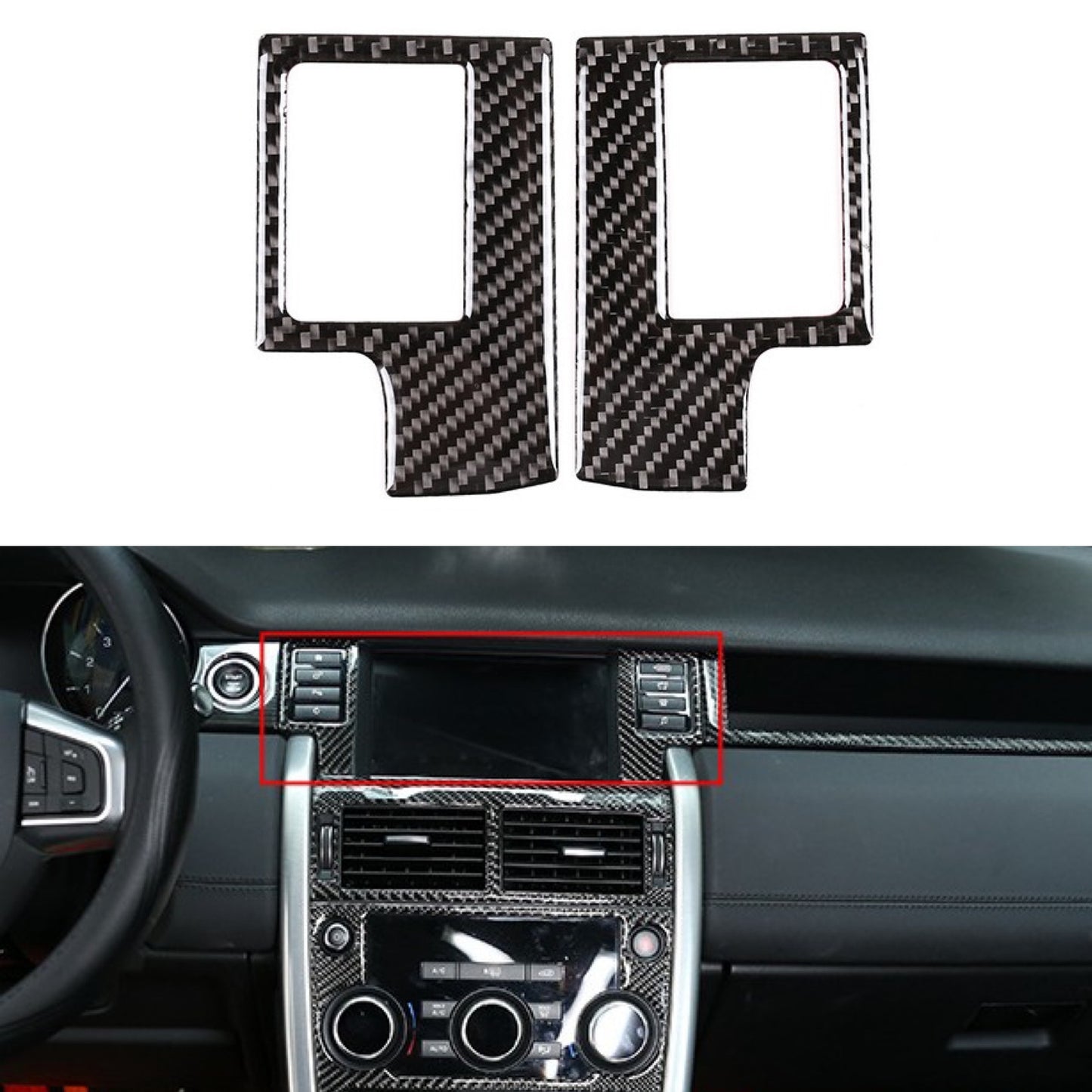 Carbon fiber internal button side covers fit the for Land Rover for Range Rover Discovery 2015 - 19