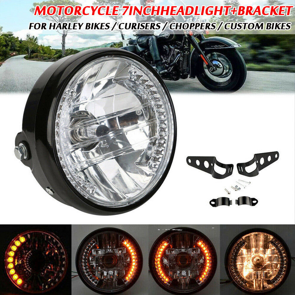 6.5-inch LED projector with headlights, turn signals, indicator lights, and bracket support.