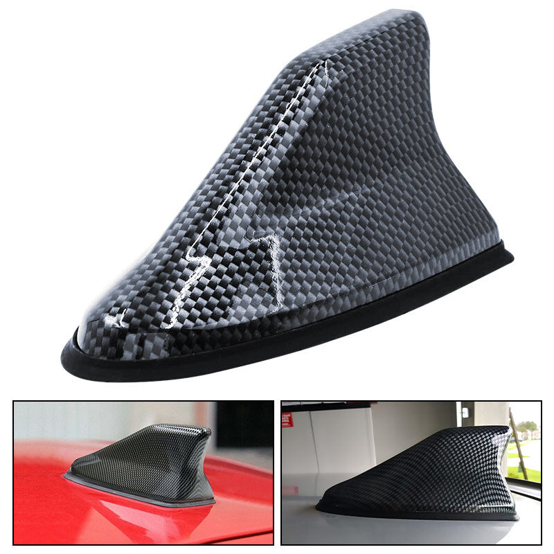 Carbon Fiber Car Roof FM/AM Radio Accessories Shark Fin Antenna Aerial Cover US