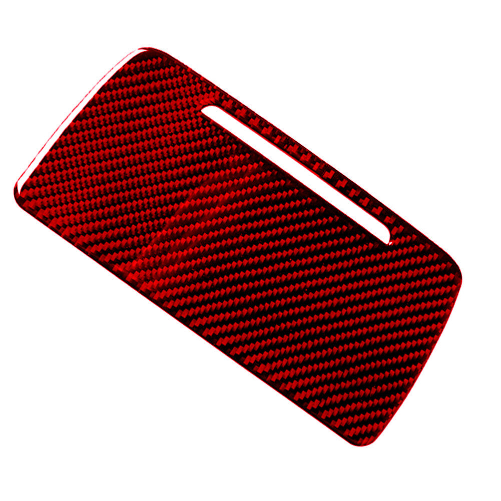 Red carbon fiber storage box trim for BMW 5 Series F10 2011-2017
