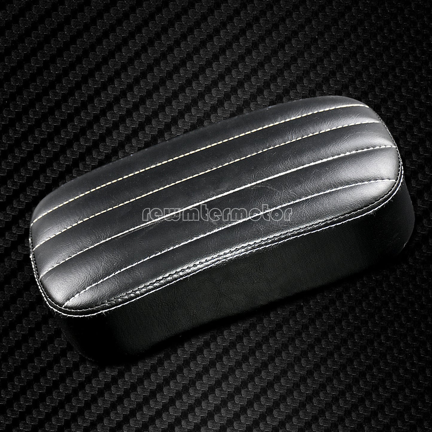 Stripes Rear Passenger for Seat Pad w/8 Suction Cup Black Fit for Harley Chopper