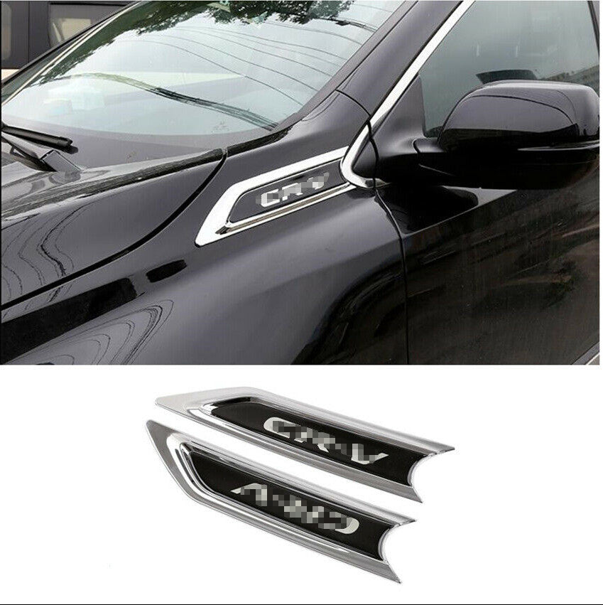 for Honda CRV CR-V 2017-2022 Chrome Front Side Vent Fender Molding Cover Trim 2x