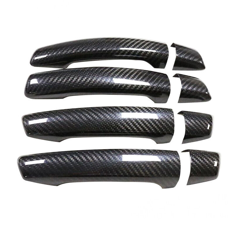 Real Carbon Fiber Car Door Handle Cover Exterior Trim for Audi A3 S3 RS3 14-20