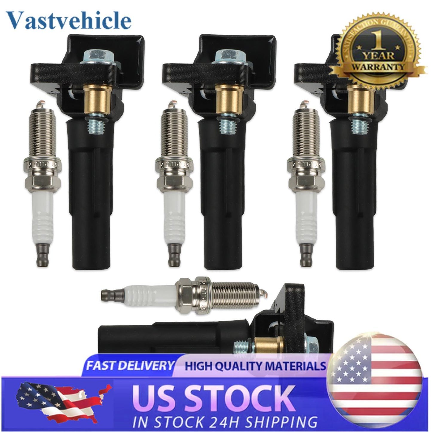 Ignition Coils + Plugs For 2015-20 for Subaru WRX STI 2011-14 for Subaru Impreza UF665