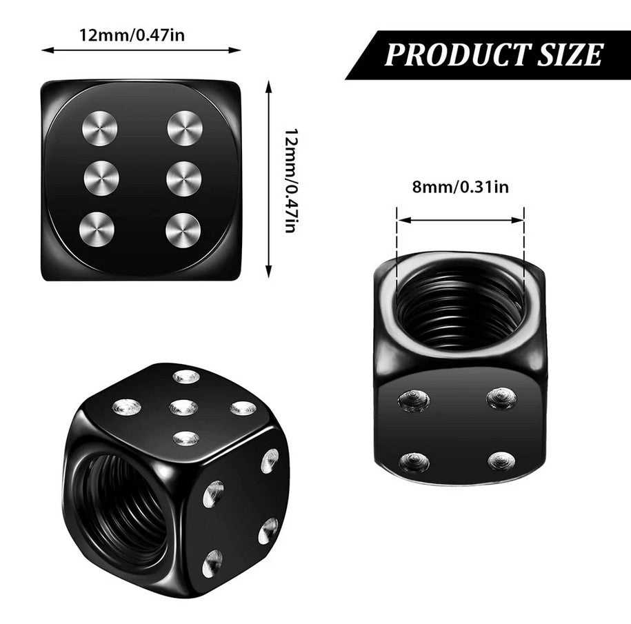 4-piece car tire valve cover rod air dust cover dice silver for Lexus for Infiniti