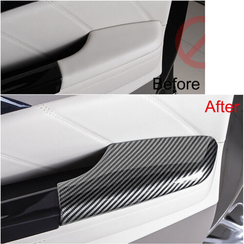 for Kia Carnival 2022-2023 Carbon Fiber Interior Door Armrest Panel Trim Covers