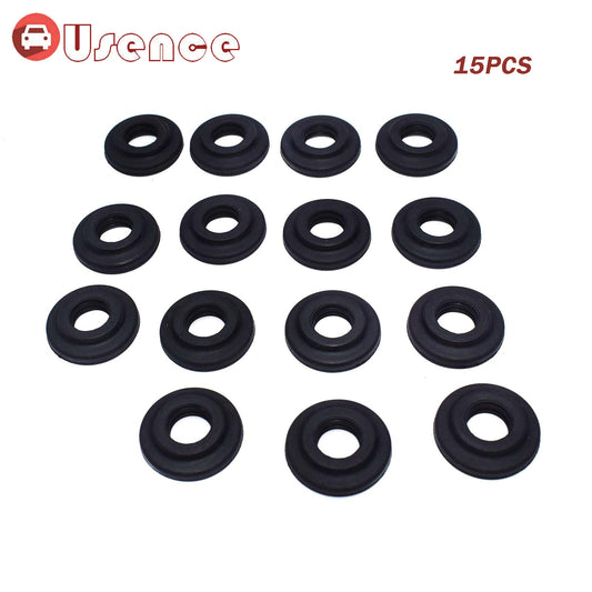 15PCS Black Valve Cover Bolt Seals 11121437395 for BMW E34 E36 E39 E46 E53 E60