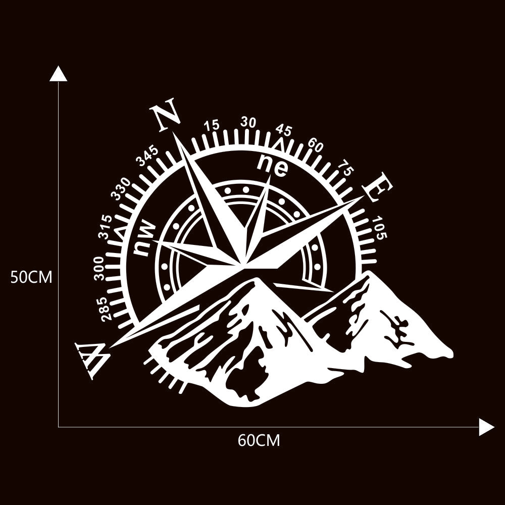 Mountain Compass Decal Sticker Car 4X4 Off Road Vinyl Decoration Waterproof