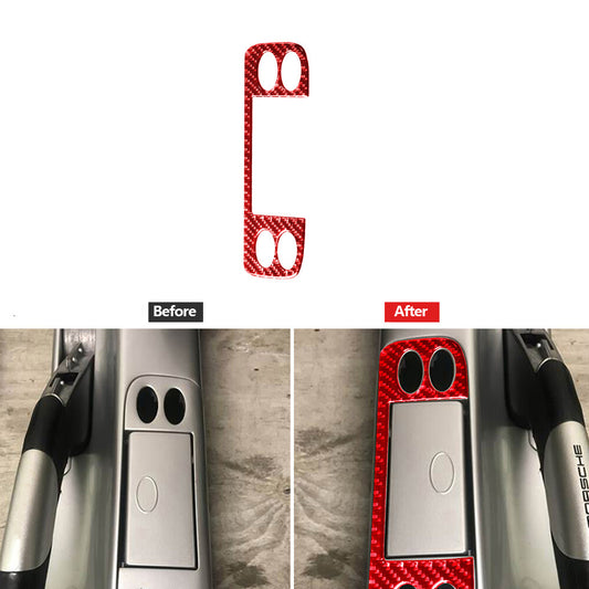 Red Carbon Fiber Power Window Control Cover Trim for Porsche Boxster 1998-2004