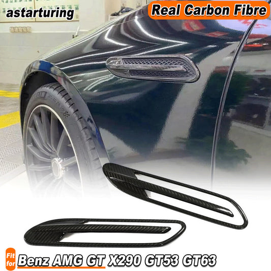 Carbon Fiber Side Bumper Fender Air Vent Fit for Benz GT X290 GT53 GT63 2019