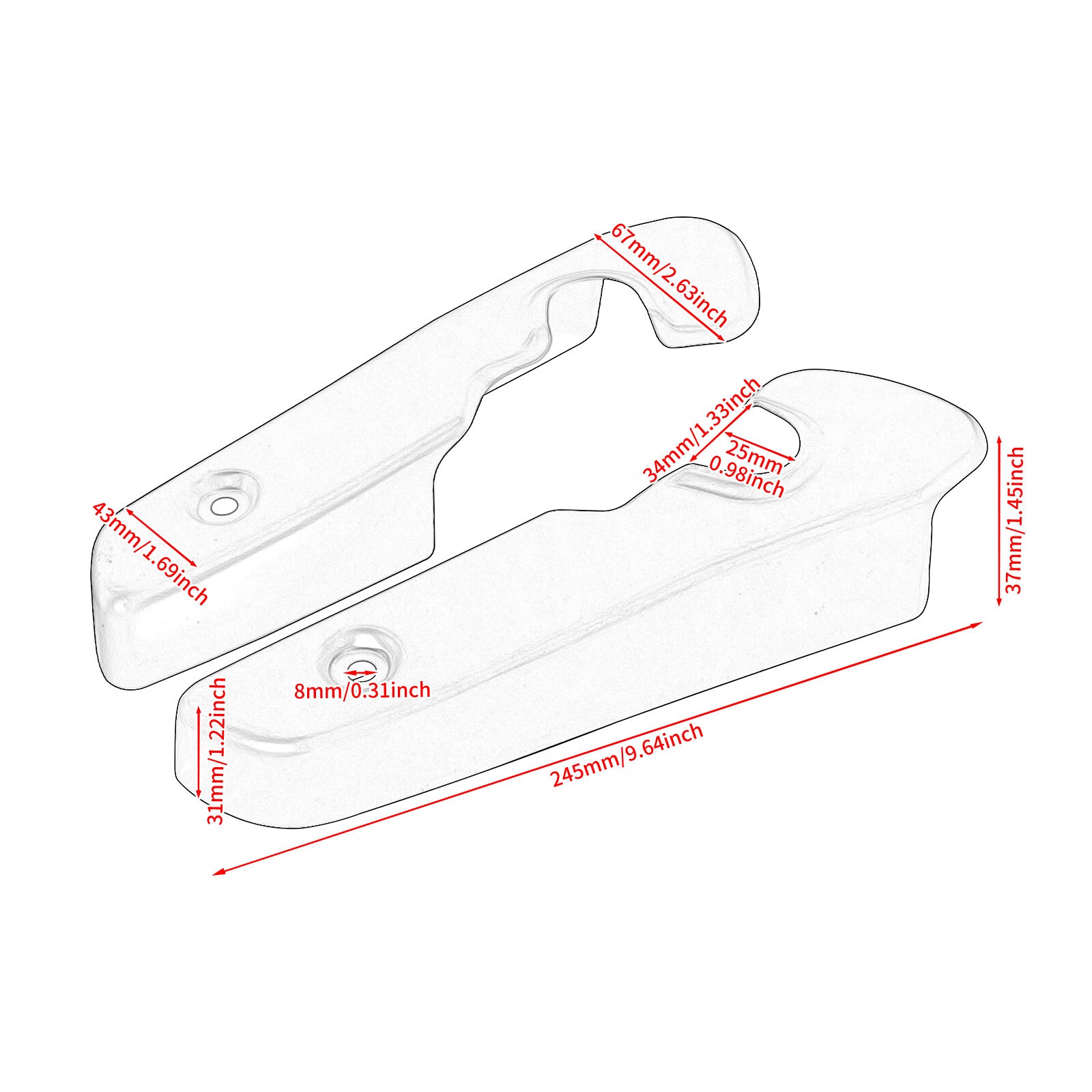 Black Short Rear Fender Mudguard Support Bracket for Harley Sportster 883 1200