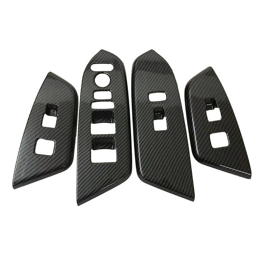 4x For 2017-2021 for Honda CRV Carbon Fiber Style Car Door Armrest Panel Trim Cover