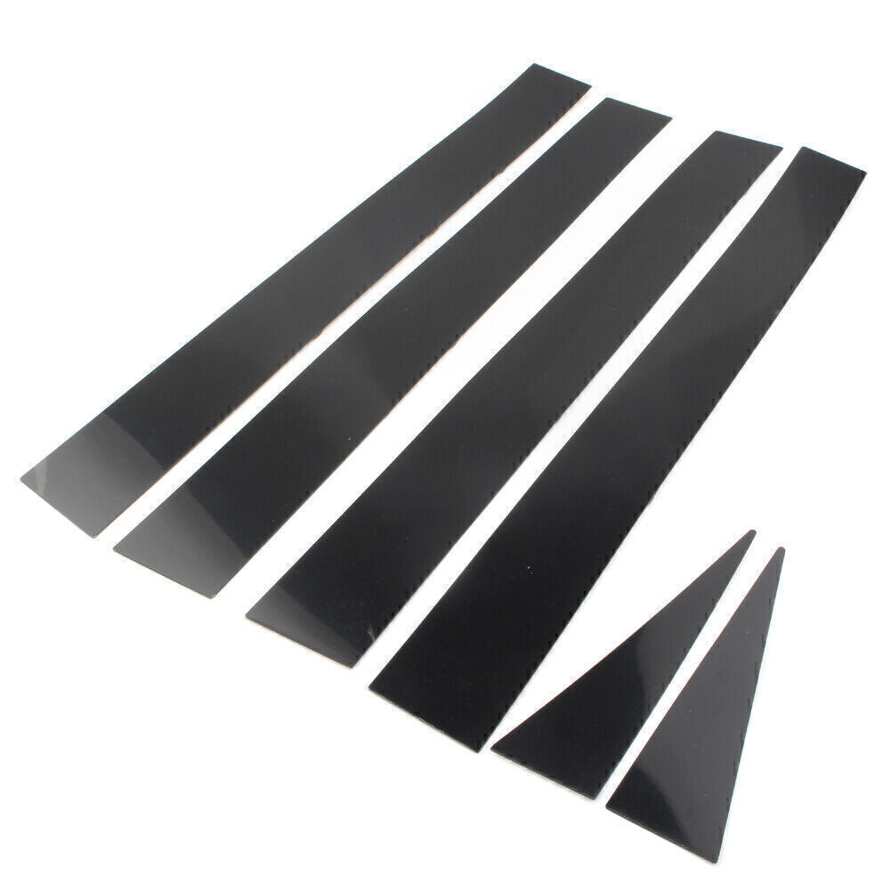 Door Window Pillar Post Cover Trim for TOYOTA for Sienna 2004-2010 Gloss Black 6 PCs