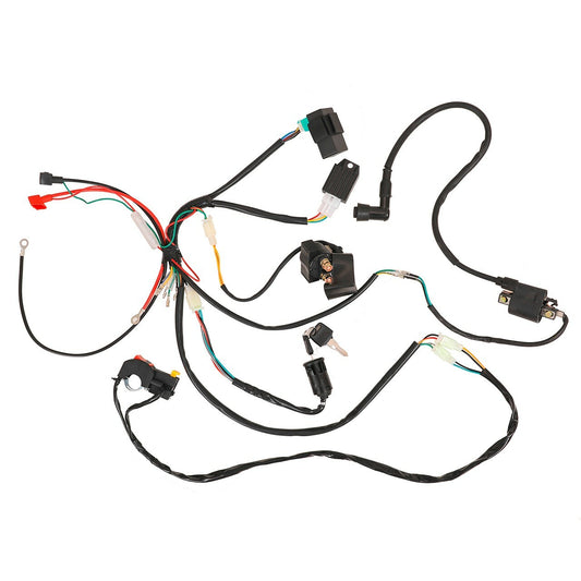 Electric starter harness kit for 4WD off-road vehicles, all-terrain vehicles, 110cc and 125cc Pit Dirt bicycles