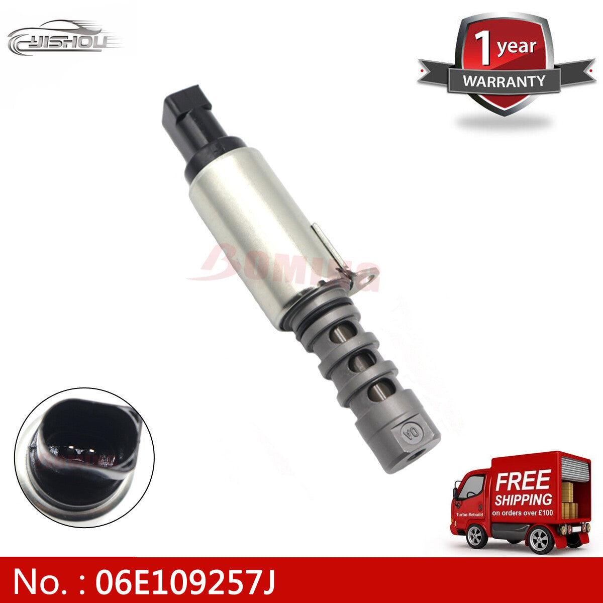 The new 06E109257J is suitable for Volkswagen , for Audi , and for Volkswagen for Golf engines with a variable timing valve solenoid valve (VVT).