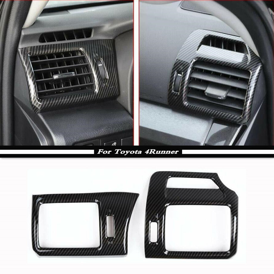 Accessories: Carbon fiber automotive side vent socket cover trim for Toyota 4Runner 10-23