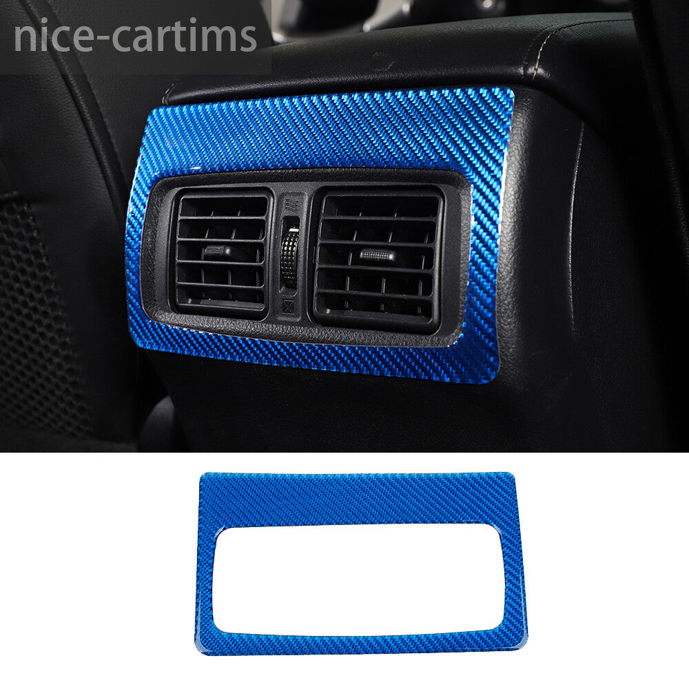 Blue Carbon Fiber Rear Air Vent Outlet Panel Trim Fit For Toyot@ 4Runner 2010-23