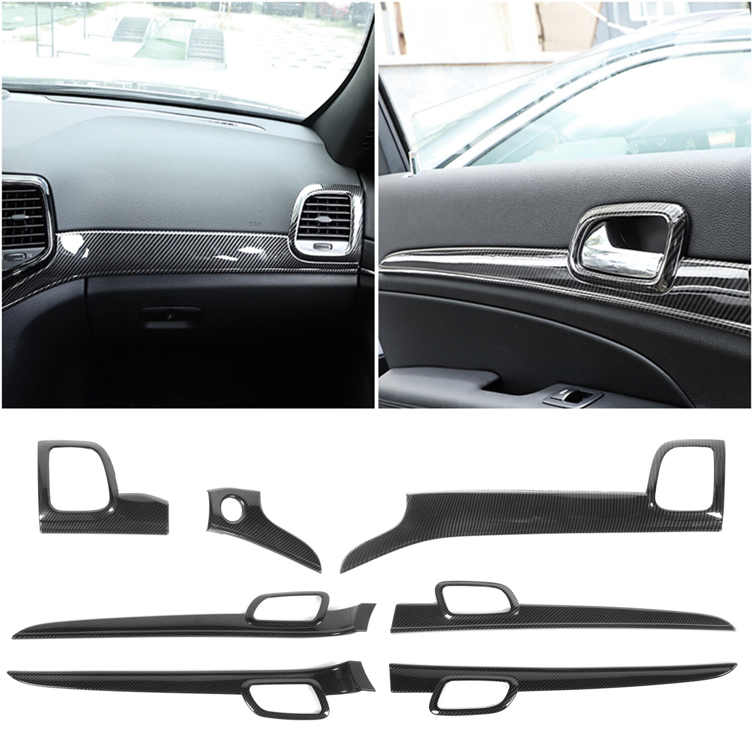 Interior Molded Trim Dashboard Door Cover for Jeep Grand Cherokee 14-21