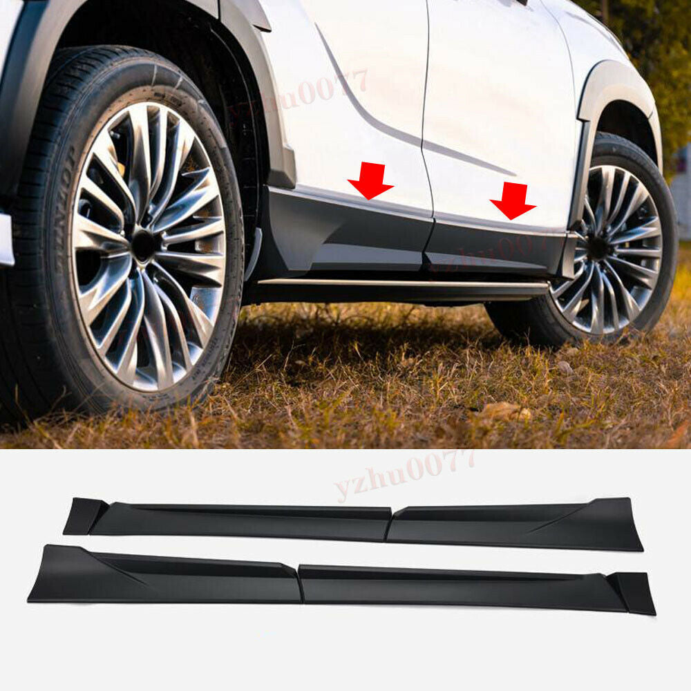 6X for Toyota Highlander 2020-2023 Matte Black Side Door Body Molding Cover Trim