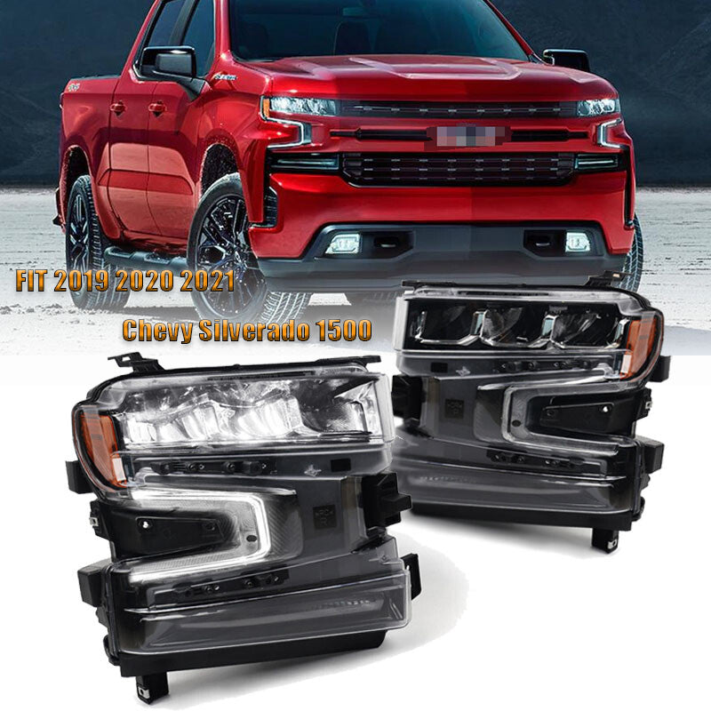 2P Halogen Signal LED Headlights for 2019/2021 for Chevrolet Silverado 1500