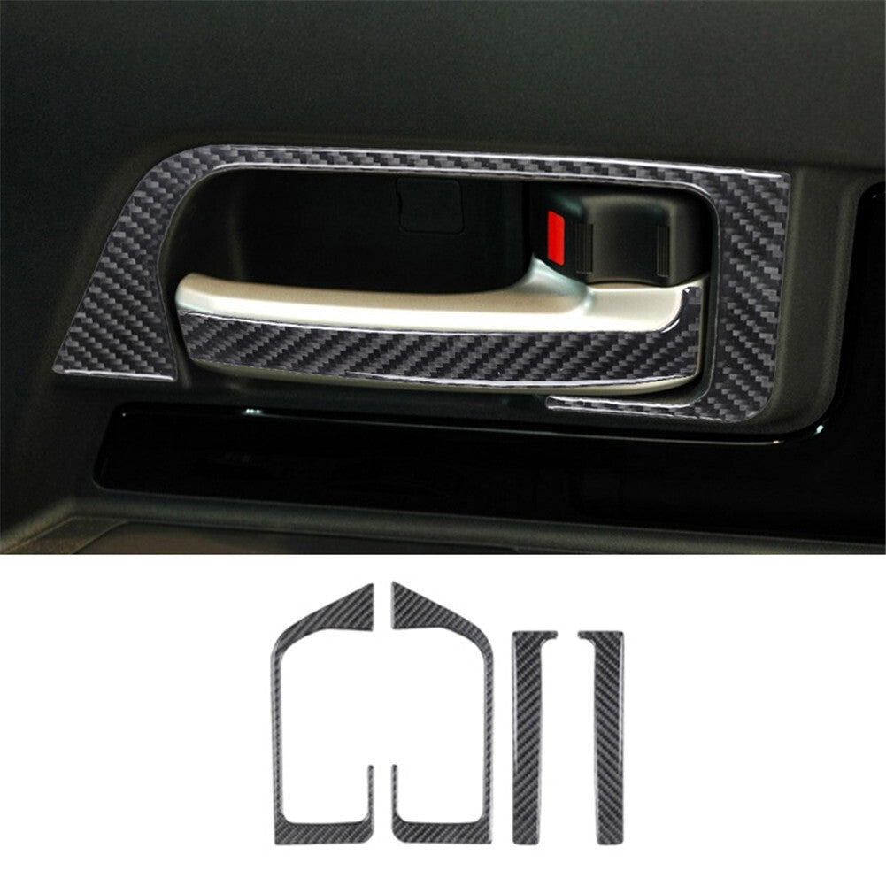 4Pcs Inner Door Handle Panel Trim Carbon Fiber for Toyota FJ Curiser 2007-2021
