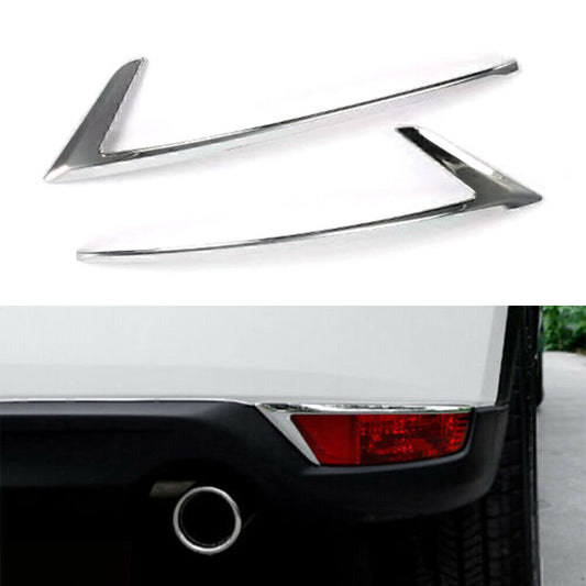 Chrome Rear Bumper Fog Light Lamp Cover Trim Fit for Mazda CX-5 CX5 2017-2021 2018