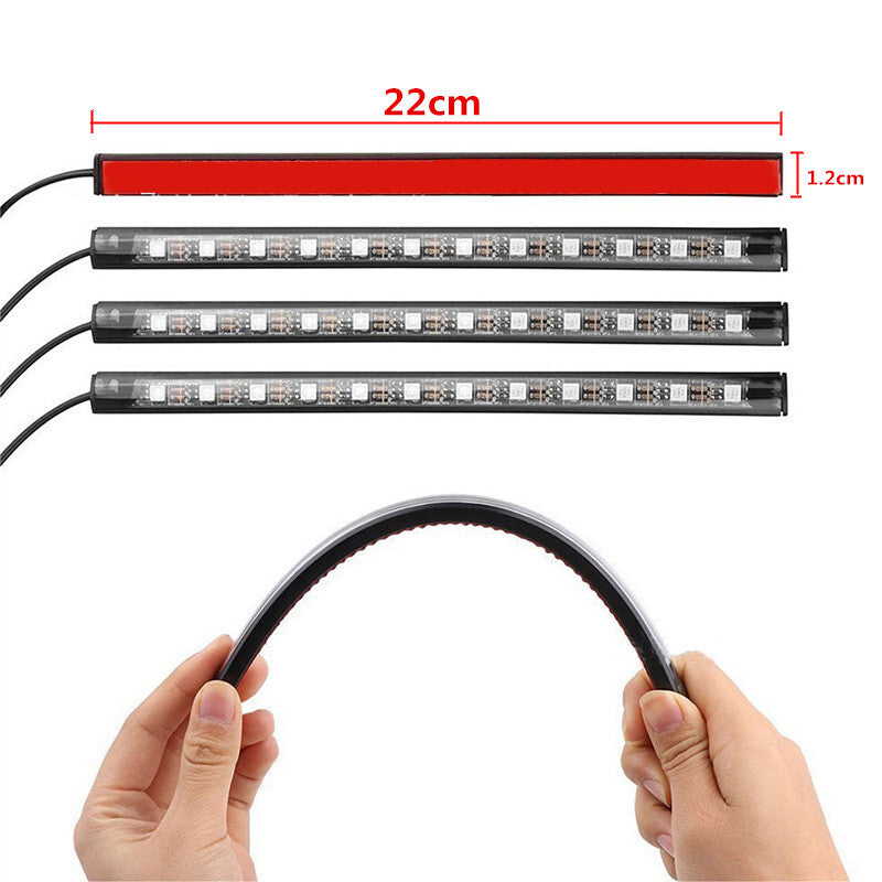 4in1 Red Car LED Lamp Interior Trim Atmosphere Glow Decor Note Light Decoration
